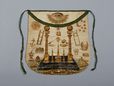 A Masonic Apron featuring the letter "G"