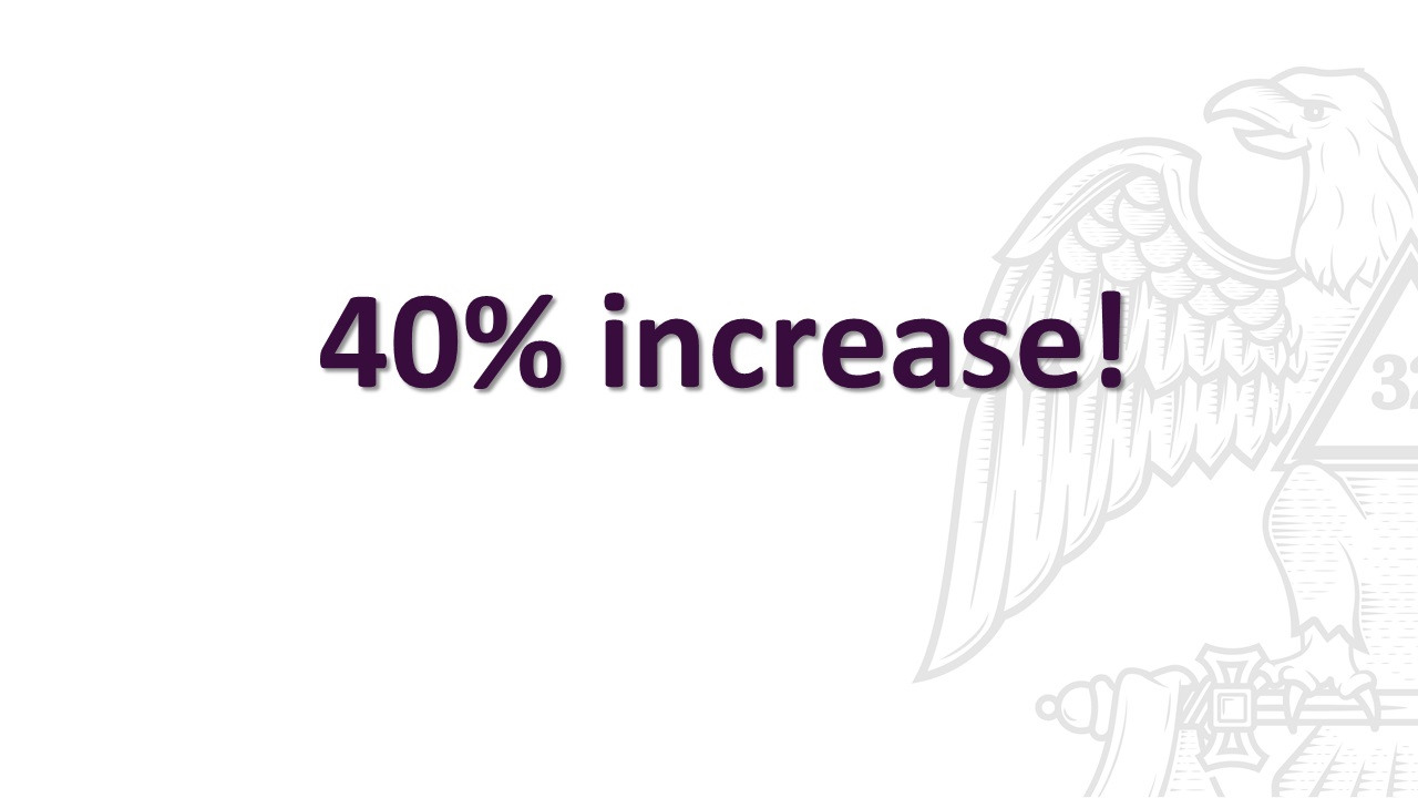 40% increase in new Scottish Rite members