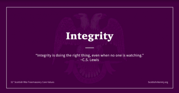 Masonic value of integrity Masonic value of integrity