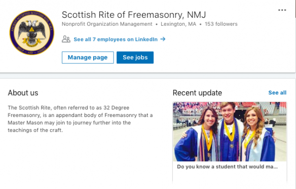 Scottish Rite LinkedIn profile Scottish Rite LinkedIn profile