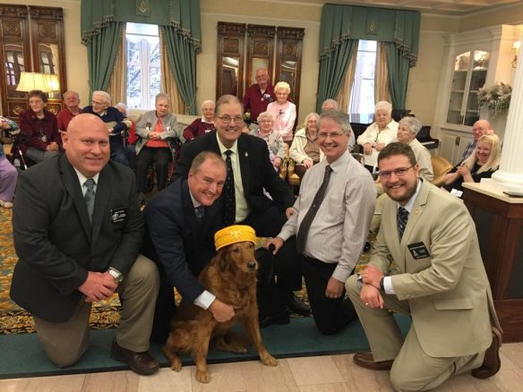 Welcoming Shelby the therapy dog to Masonic Pathways Welcoming Shelby the therapy dog to Masonic Pathways