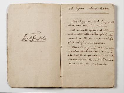 An early written version of the Lodge of Perfection’s 4th degree by Frederick Dalcho.